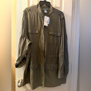 Liz&Me khaki all weather jacket brand new with tag on size 22/24 2x